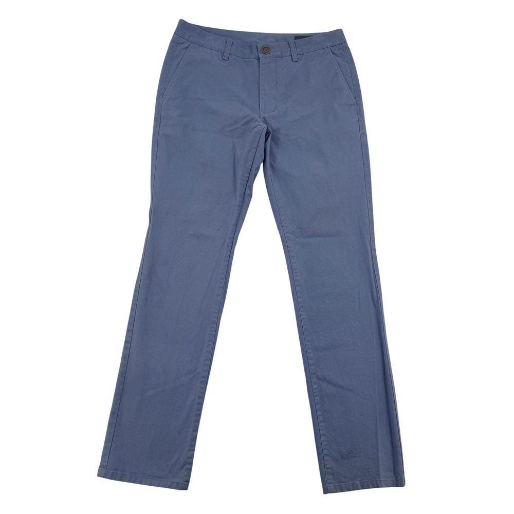 Bonobos Mens Tailored Fit Chino Pants Blue 31/32 Slacks Flat Front Golf Casual